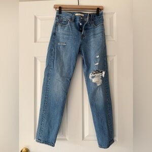 Levi's Light Blue Distressed Boyfriend Jeans